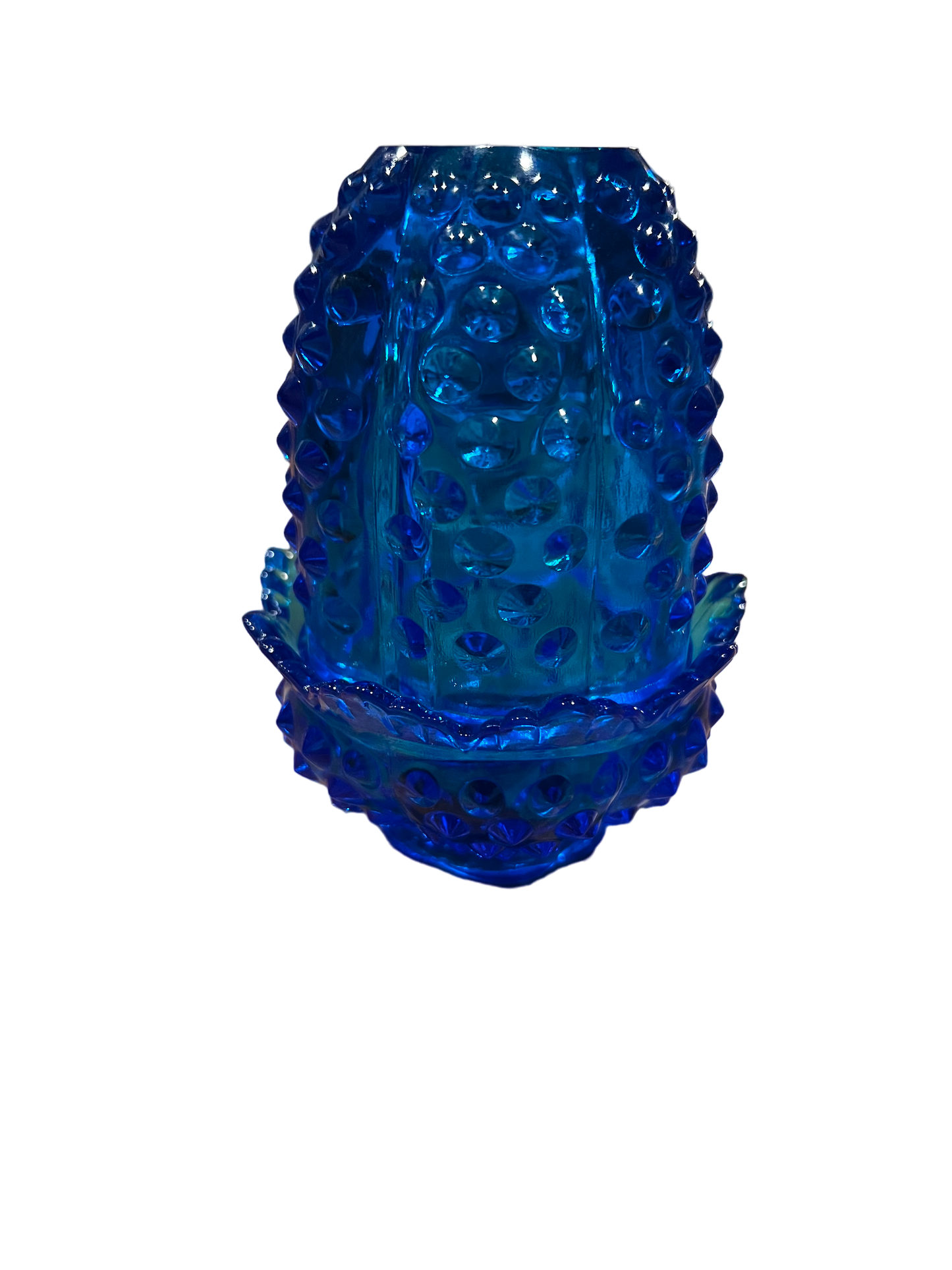Fenton Colonial Blue Hobnail Fairy Lamp