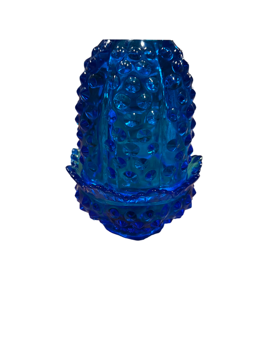 Fenton Colonial Blue Hobnail Fairy Lamp