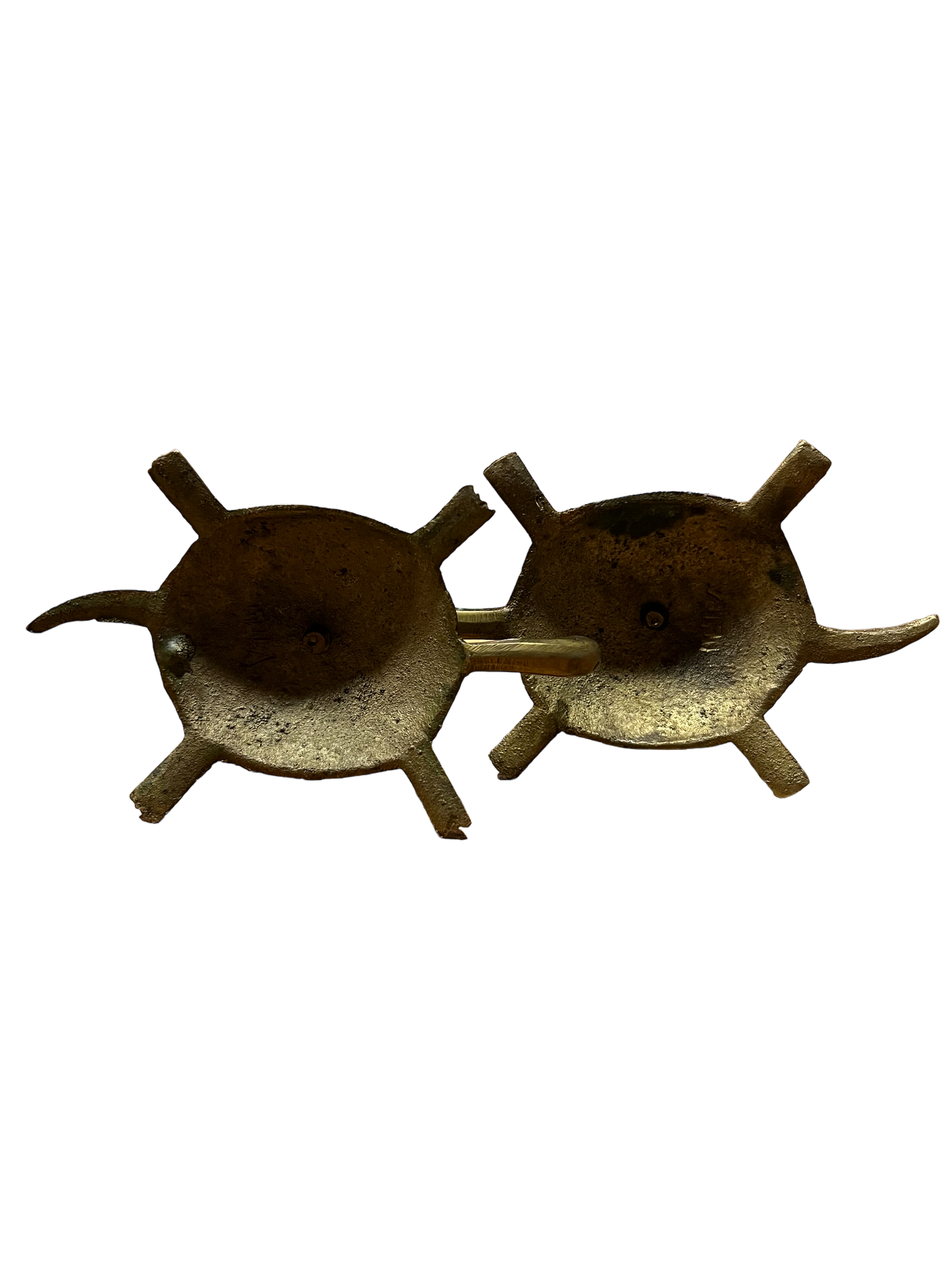 1 pair of Brass Small Turtle Candle holders