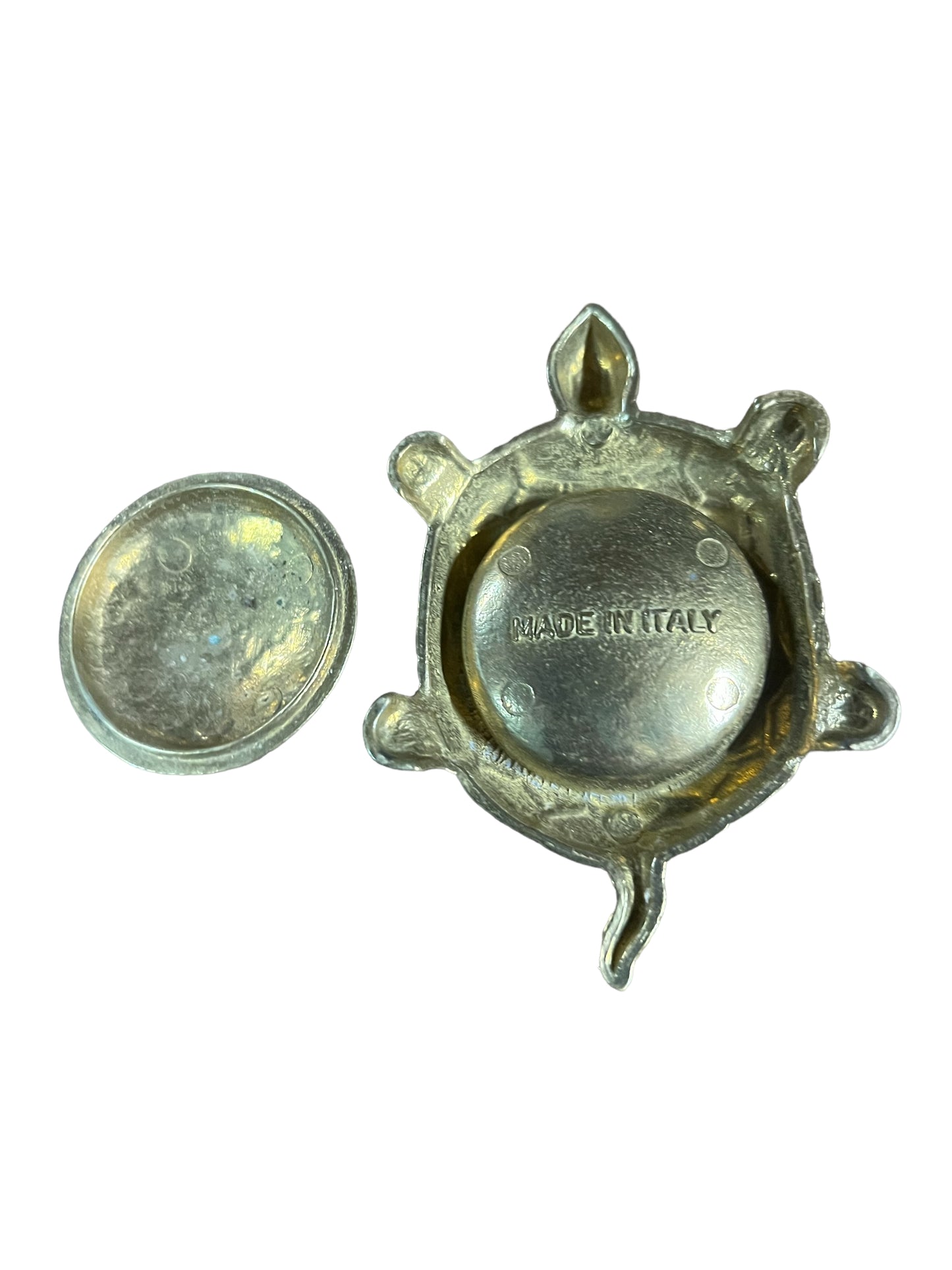 Vintage brass turtle ashtray