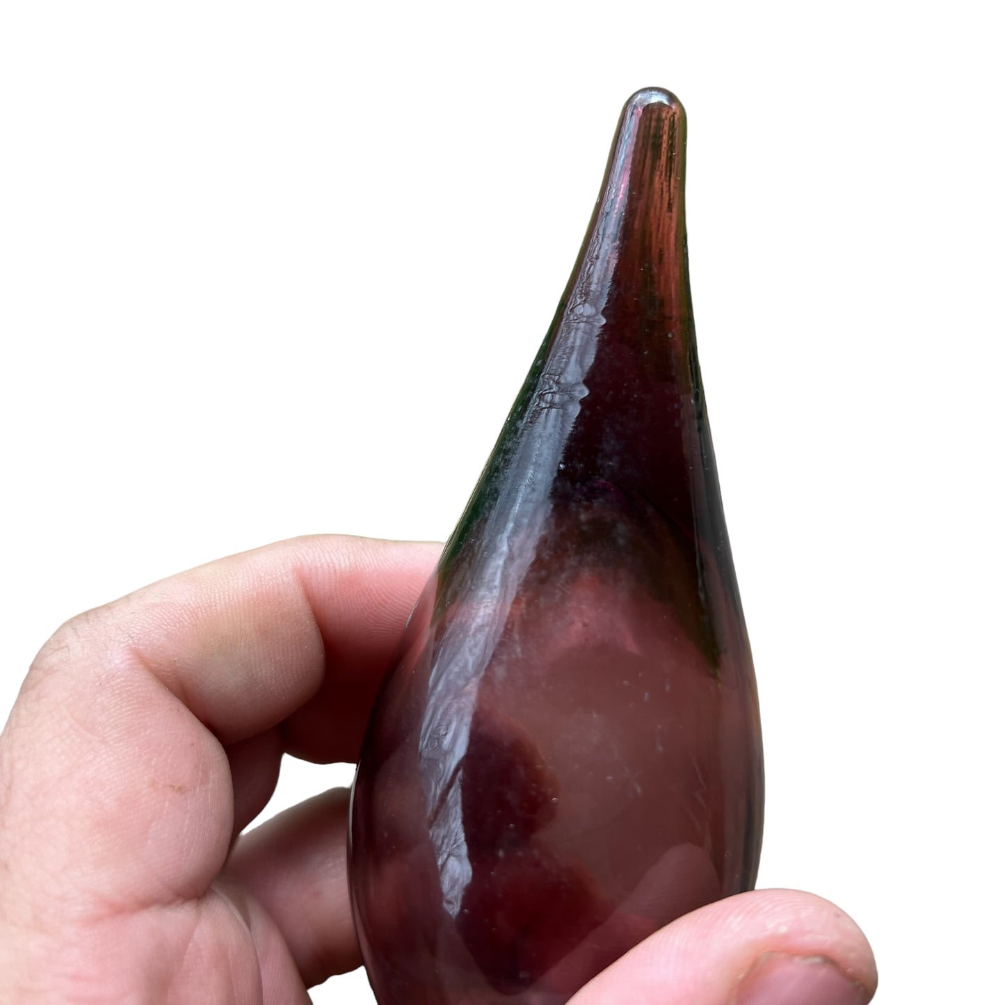 Vintage purple handblown Empoli Glass Genie Bottle Stopper Only