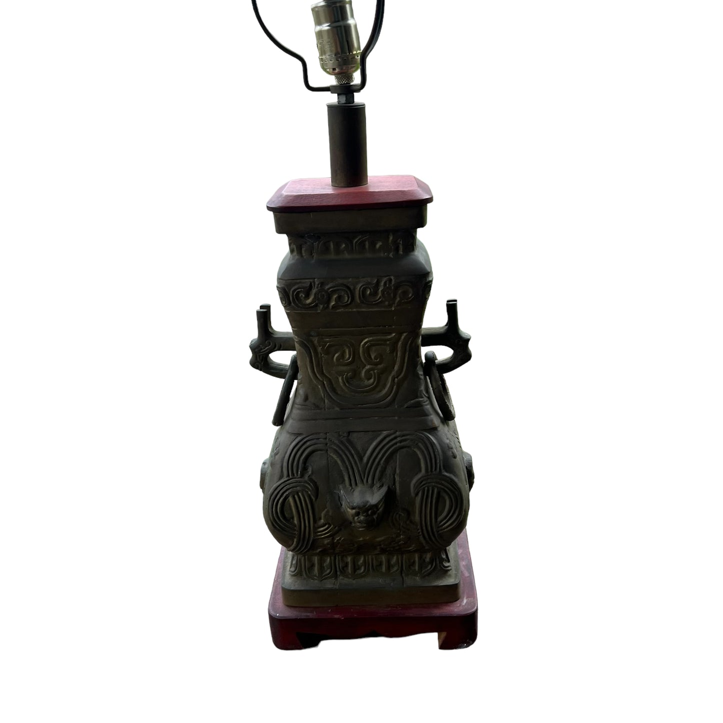James Mont Style Asian Bronze Table Lamp